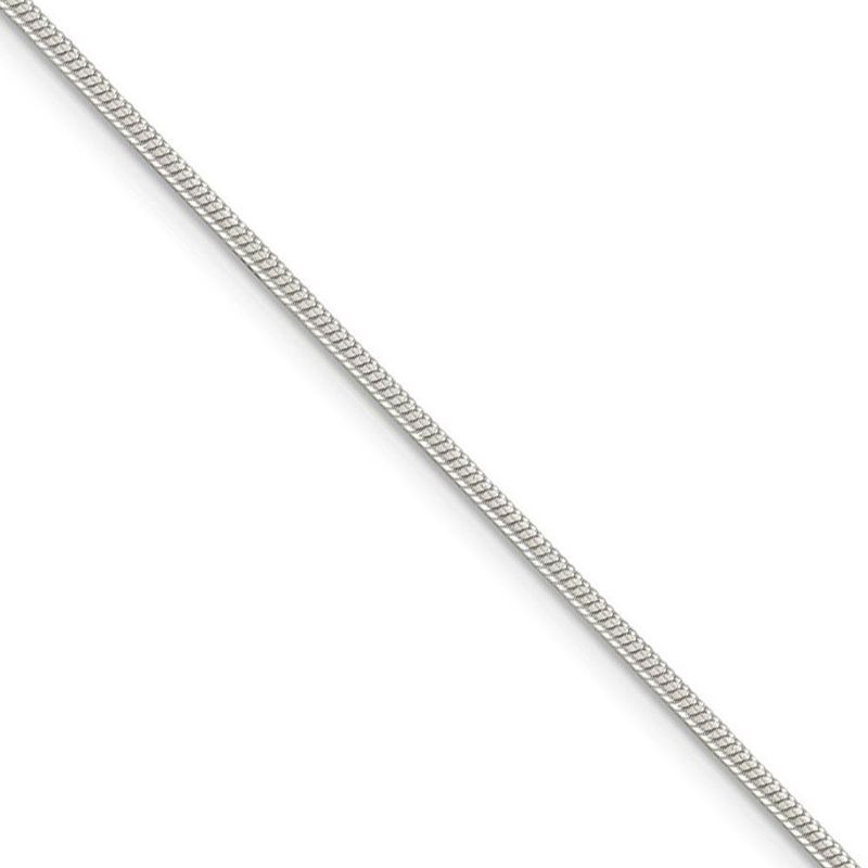 1.5mm Sterling Silver, Round Solid Snake Chain Necklace, 24 Inch